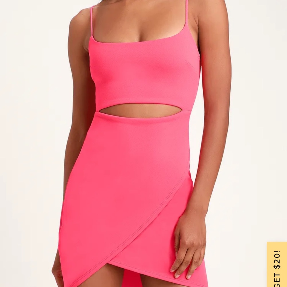 New with tags- pink cut out mini dress